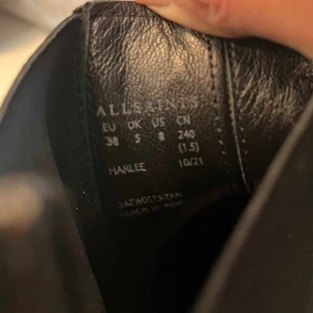 All Saints Harlee Lug Sole Chelsea Leather Women's Boots Trendy Size 8US/38EU - Picture 6 of 6